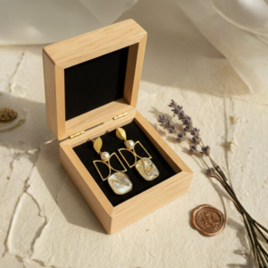 Contemporary Leaf Stud Statement Earrings