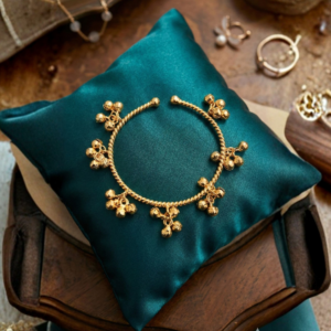 Gold Ghungroo Bangle | Traditional Indian Bell Bracelet | Ethnic Twisted Rope Bangle | gift for her